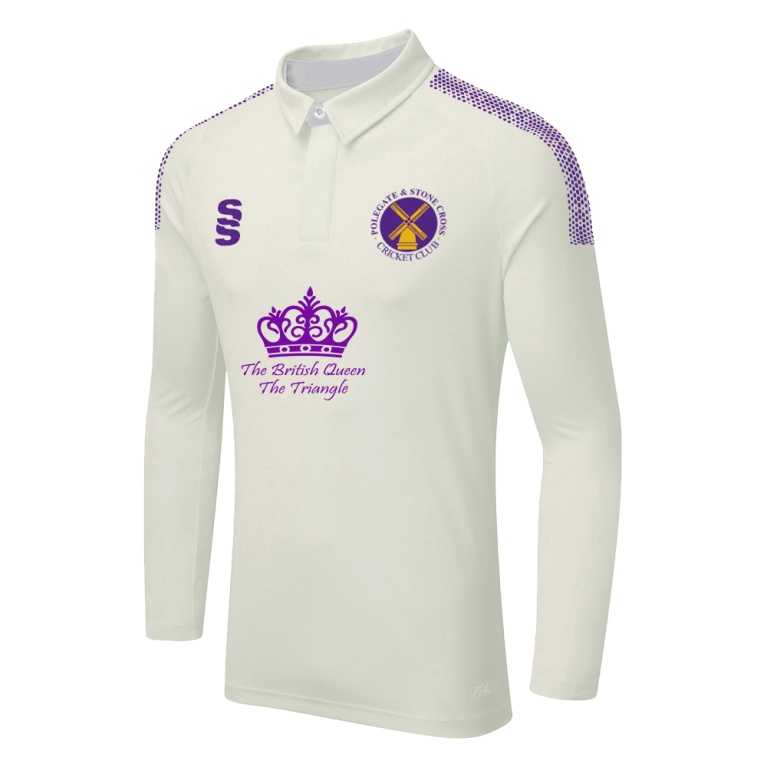 DUAL LONG SLEEVE CRICKET SHIRT (WOMENS)-Ivory